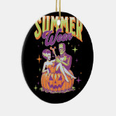 Retro gelukkige Summerween grappige Frankenstein m Keramisch Ornament (Rechts)