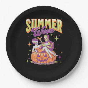 Retro Gelukkige Summerween Grappige Frankenstein M Papieren Bordje