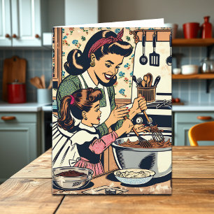 Retro gelukkige verjaardag dochter kaart