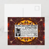 RETRO GELUKKIGE VERJAARDAG GROETEN BRIEFKAART (Voorkant / Achterkant)