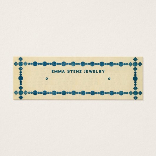 Retro Gem Border·Oorbel Hoops Studs Toon Kaart (Voorkant)