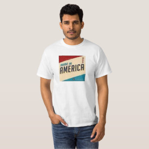 Retro Gemaakt in Amerika Vintage Reisposter Heren T-shirt