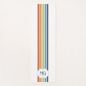 Retro gemarkeerde minimalistische strepen yogamat (Voorkant)