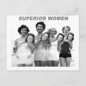  Retro Gemaskerde zwemschoonheid Briefkaart (Voorkant)