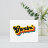 Retro  Gemini Briefkaart (Staand voorkant)