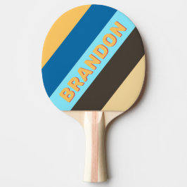 Retro Gemompel Vet Gestreept met Naam Tafeltennisbatje