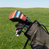 Retro gemurmel over strepen met naam golfheadcover (Insitu)