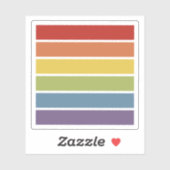 Retro gemuteerde kleur Gay Pride Rainbow Sticker (Vel)