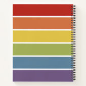 Retro gemuteerde regenboog LGBT gepersonaliseerd Notitieboek (Achterkant)