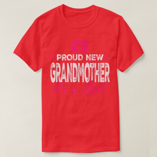 Retro gender onthullen trots nieuwe grootmoeder t-shirt (Design voorkant)