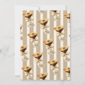 Retro genderneutraal Espresso Martini-Baby shower Kaart (Achterkant)