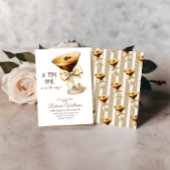 Retro genderneutraal Espresso Martini-Baby shower Kaart