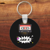 Retro Generatie X cassette 90s Sleutelhanger (Voorkant)