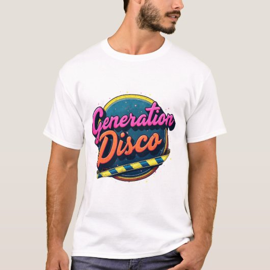 Retro Generation Disco T-Shirt - Unisex Disco T-sh (Voorkant)