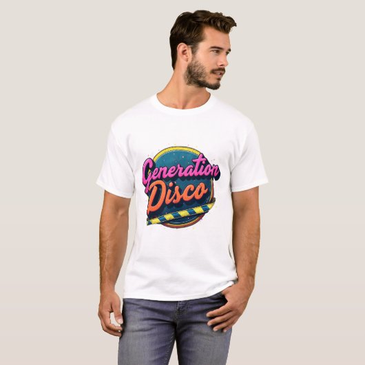 Retro Generation Disco T-Shirt - Unisex Disco Tee (Voorkant volledig)