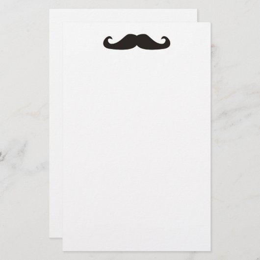 Retro gentelman mustaches briefpapier (Voorkant / Achterkant)