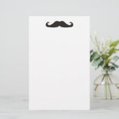 Retro gentelman mustaches briefpapier (Staand voorkant)