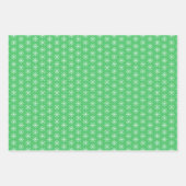 Retro Geo Scandi Kerstbomen Blauw & Groen Inpakpapier Vel (Voorkant 3)