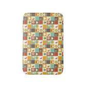 Retro Geometric Abstract Pattern Brown Red Sinaasa Badmat (Voorkant Verticaal)