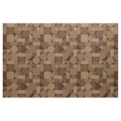 Retro Geometric Art Coffee Brown Stof (Fat Quarter)