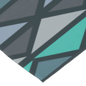 Retro Geometric Art Driehoeken Zwart Blauwgroen Korte Tafelloper (Hoek)