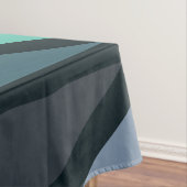 Retro Geometric Art Driehoeken Zwart Blauwgroen Tafelkleed (Voorbeeld)