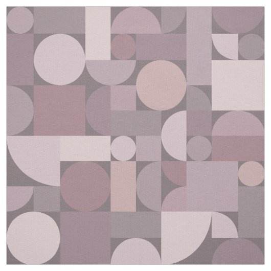 Retro Geometric Art Mauve Stof (Swatch)