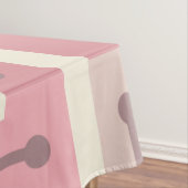Retro Geometric Art Maze Pink Vanilla Tafelkleed (Voorbeeld)