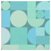 Retro Geometric Art Ocean Turquoise Stof (Close Up)