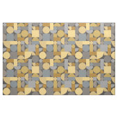 Retro Geometric Art Yellow Grey Stof (Fat Quarter)