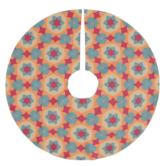 Retro Geometric Artistic Abstract Pattern #15 Kerstboom Rok (Voorkant)