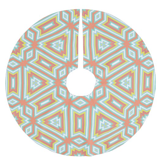 Retro Geometric Artistic Abstract Pattern #21 Kerstboom Rok (Voorkant)