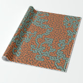 Retro Geometric Artistic Abstract Pattern #30 Cadeaupapier (Uitgerold)