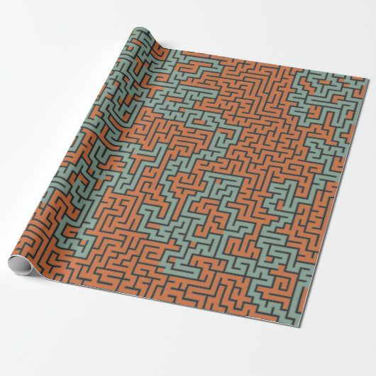 Retro Geometric Artistic Abstract Pattern #30 Cadeaupapier (Uitgerold)