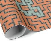 Retro Geometric Artistic Abstract Pattern #30 Cadeaupapier (Rol Hoek)