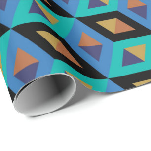Retro Geometric Artistic Abstract Pattern #34 Cadeaupapier