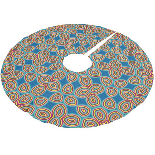 Retro Geometric Artistic Abstract Pattern #5 Kerstboom Rok (Gekanteld)