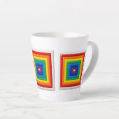 Retro Geometric Color Block Latte Mok (Rechterhoek)
