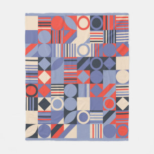 Retro geometric covers set. Bauhaus retro design c Fleece Deken