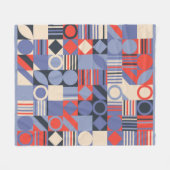 Retro geometric covers set. Bauhaus retro design c Fleece Deken (Voorkant (Horizontaal))