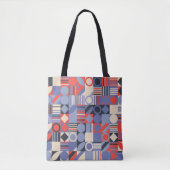 Retro geometric covers set. Bauhaus retro design c Tote Bag (Voorkant)