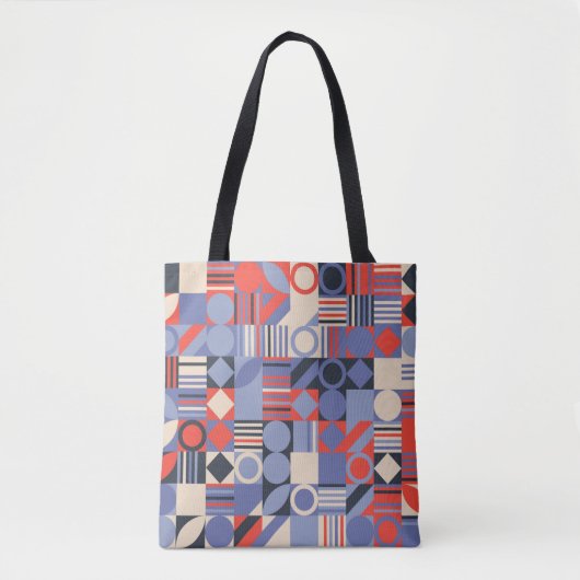 Retro geometric covers set. Bauhaus retro design c Tote Bag (Voorkant)