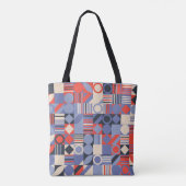 Retro geometric covers set. Bauhaus retro design c Tote Bag (Achterkant)