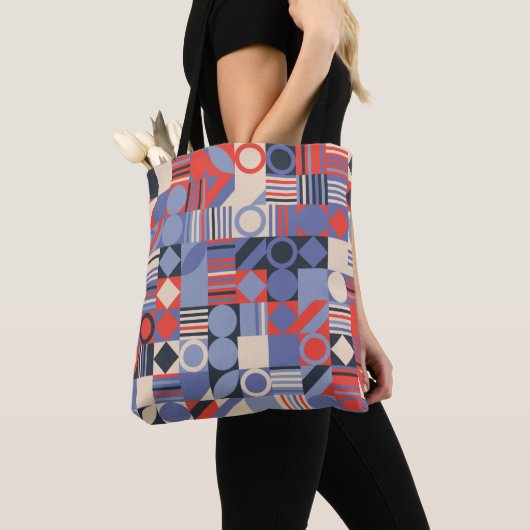 Retro geometric covers set. Bauhaus retro design c Tote Bag (Dichtbij)
