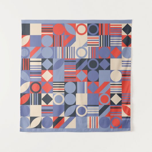 Retro geometric covers set. Bauhaus retro design c Wandkleed (Voorkant)