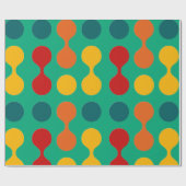 Retro Geometric Cute Mid Century Christmas Pattern Cadeaupapier (Vlak)