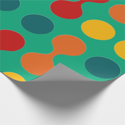 Retro Geometric Cute Mid Century Christmas Pattern Cadeaupapier (Hoek)