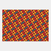 Retro Geometric Cute Mid Century Holiday White Inpakpapier Vel (Voorkant 3)