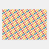 Retro Geometric Cute Mid Century Holiday White Inpakpapier Vel (Voorkant 3)