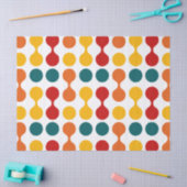 Retro Geometric Cute Mid Century Holiday White Tissuepapier (Craft)